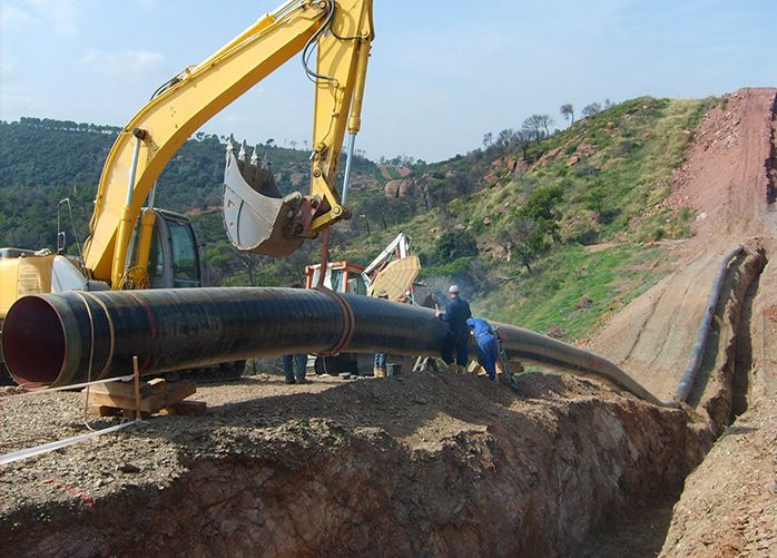 Construcción gasoducto BBV tramo Arbós (Tarragona) - planta de Barcelona