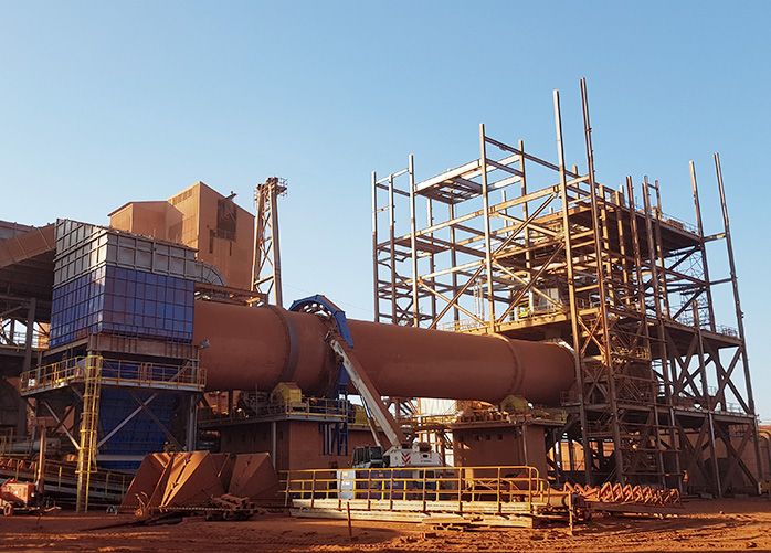 Instalación de un sistema de secador rotativo para bauxita y edificios de soporte, Kamsar