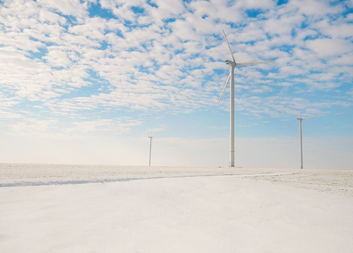Obra civil del parque eólico de Chirnogeni
