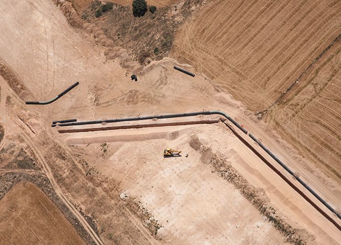 Gasoducto en Albacete (Castilla la Mancha) - Montesa (Valencia), variantes de Almansa