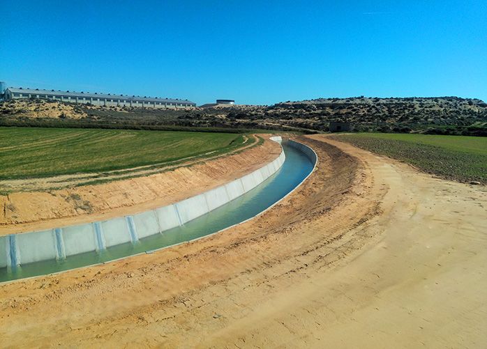 Infraestructura hidráulica general de la zona regable del nuevo Canal de Civán